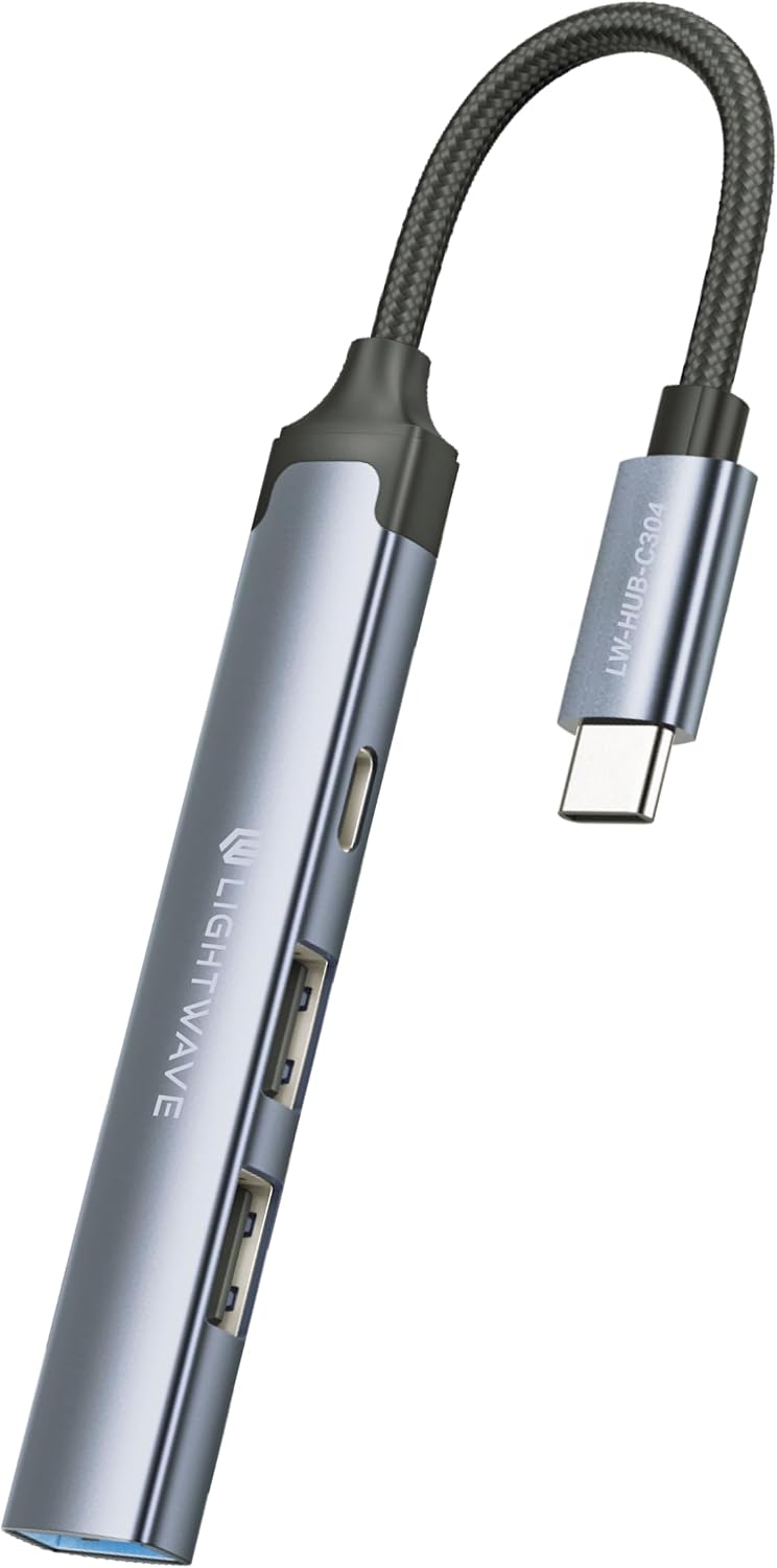 Light Wave 4-in-1 -USB-C Hub Adapter /1x USB 3.0, 2x USB 2.0