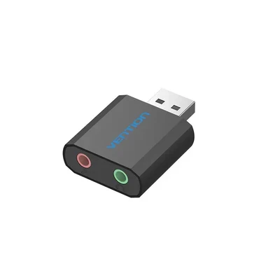 Vention 4 Pole USB External Sound Card Black VEN VAB-S15-B