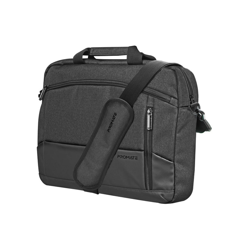 Promate SleekComfort™ 15.6" Laptop Messenger Bag with Multiple