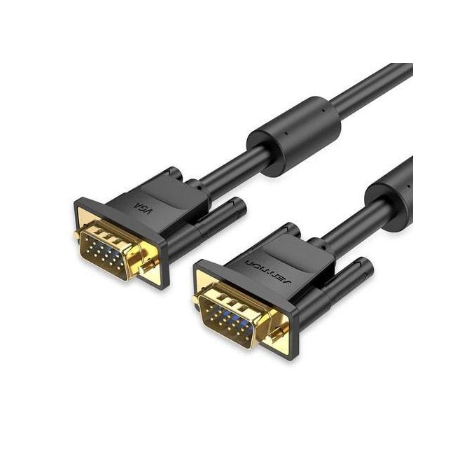 Vention VGA(3+6) Male to Male Cable with ferrite cores 30M Black