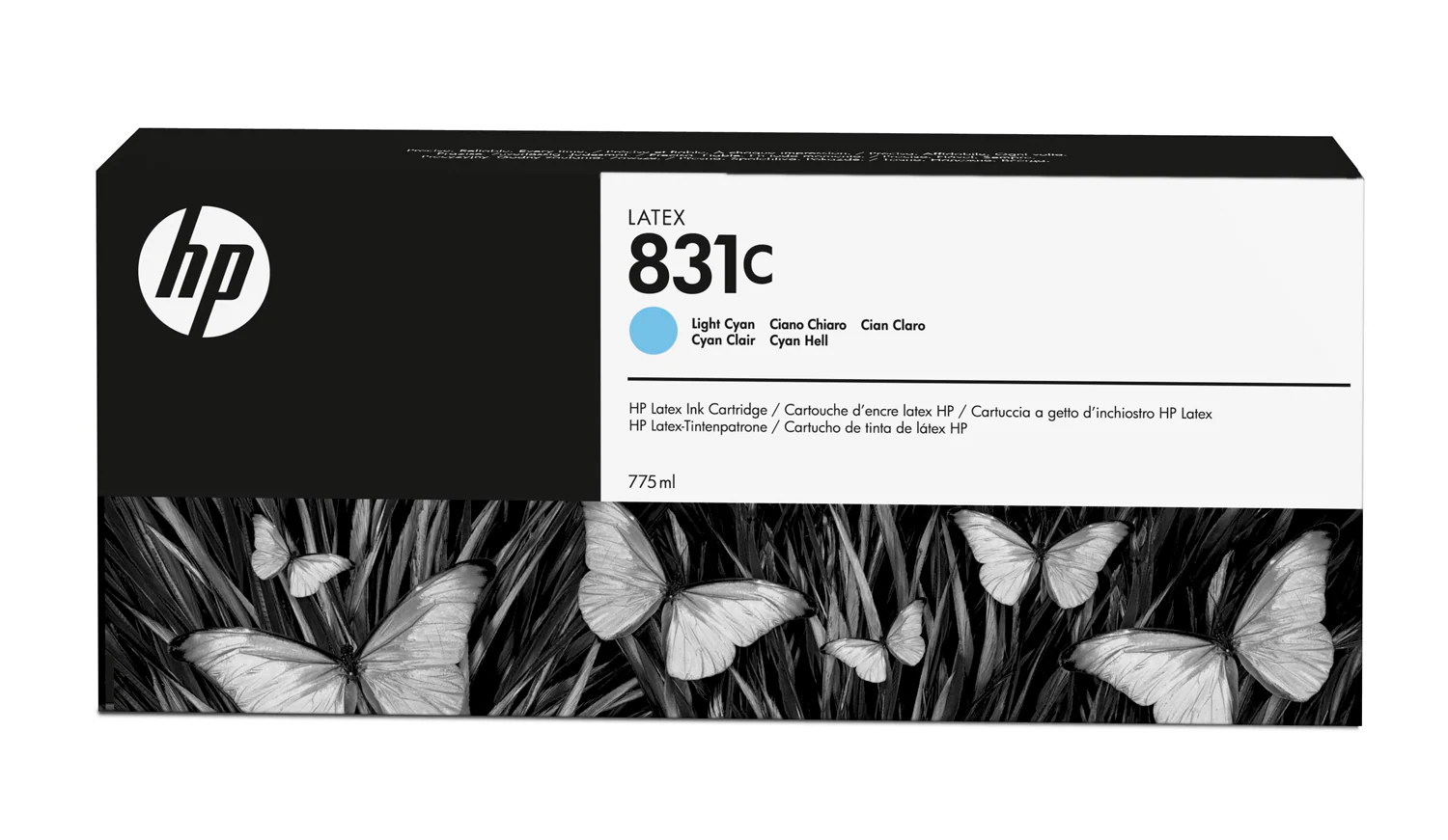 HP 831C 775ML LT CYN LATEX INK CARTRIDGE - CZ698A