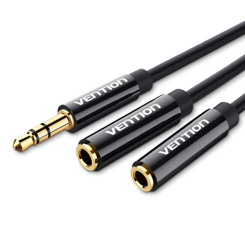 Vention 3.5mm Male to 2 *3.5 femaleFemale Stereo Splitter Cable 0.3M