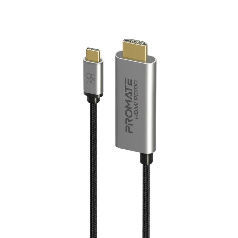 Promate 4K@60Hz USB-C to HDMI Cable with 100W Power Delivery