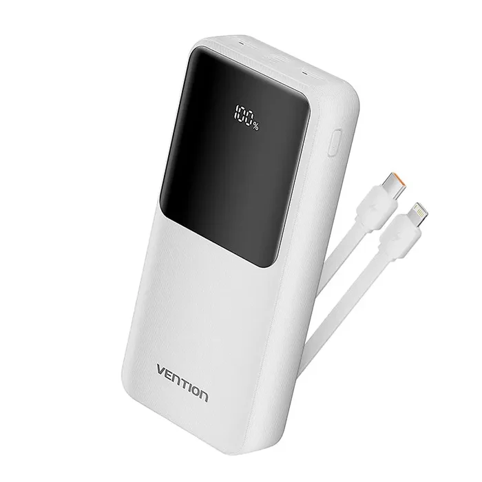 Vention 20,000mAh Power Bank-WHITE VEN FHLW0
