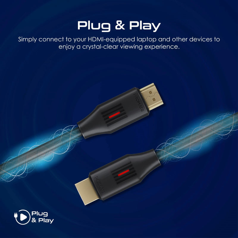 Promate HDMI-HDMI cable with 3D,4K@60Hz Ultra HD & Ethernet Support