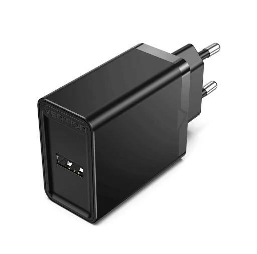 Vention 1-port USB Wall Charger(12W) UK-PlugBlack VEN FAAB0-UK