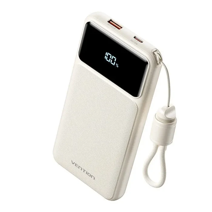 Vention 10,000mAh Power Bank-WHITE VEN FHKW0