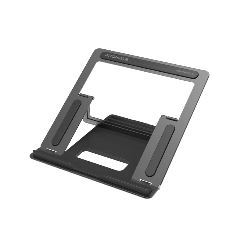 Promate DeskMate-5.Grey Multi-Level Ergonomic Aluminium Laptop Stand