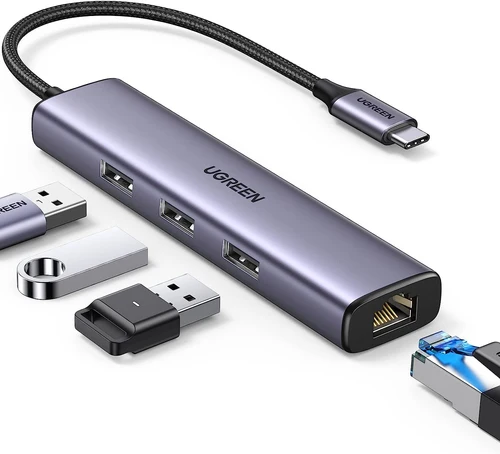 UGREEN CM475 USB 3.0-to 3*USB HUB + Gigabit Converter