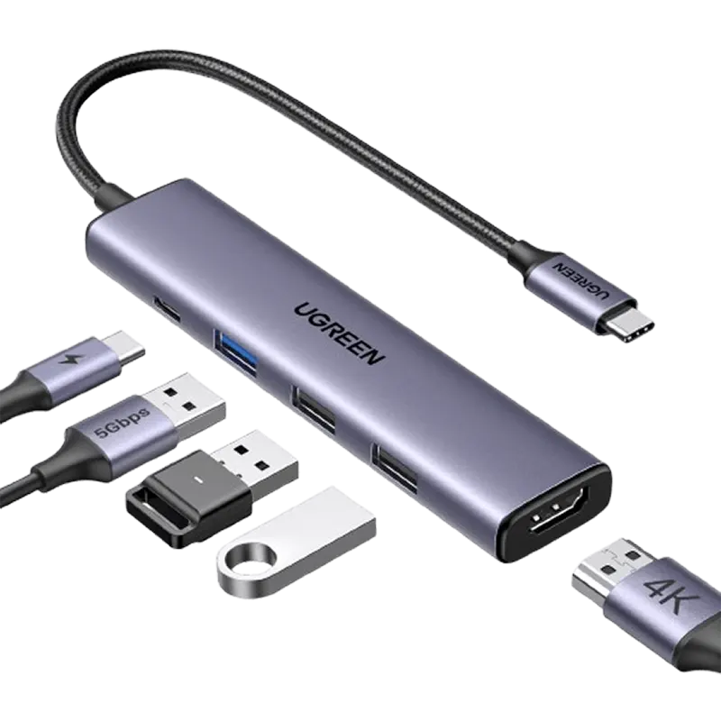 UGREEN CM478 5 -In -1 docking Station- USB-C to 1*USB 3.0 /2*USB A