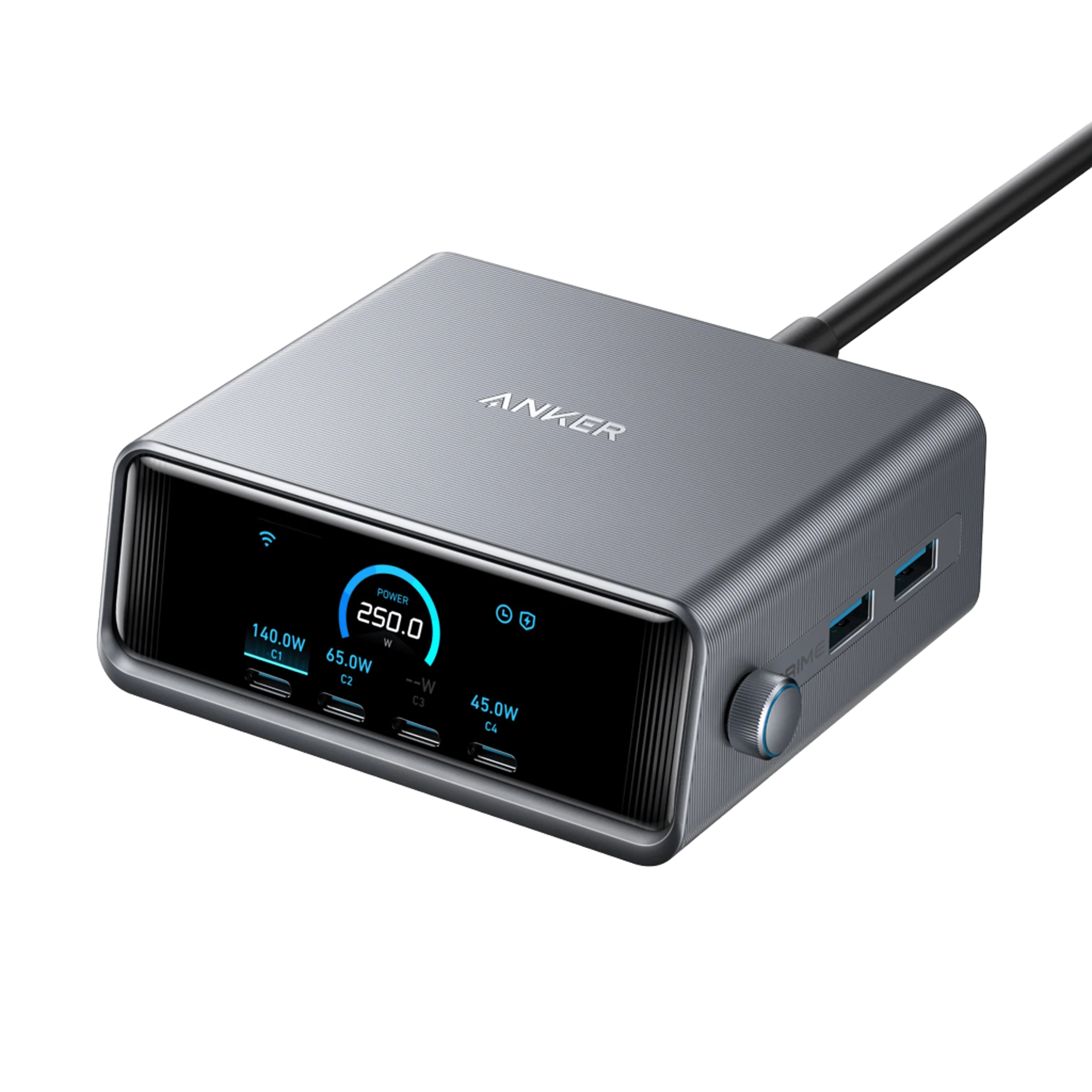 A2345241 ANKER PRIME 250W GAN DESKTOP CHARGER (6 PORTS) SILVER