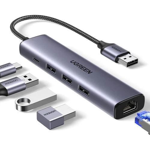 UGREEN CM512 6 -In -1 Docking Station- USB-C To 3*USB 3.0 A/HDMI/RJ45