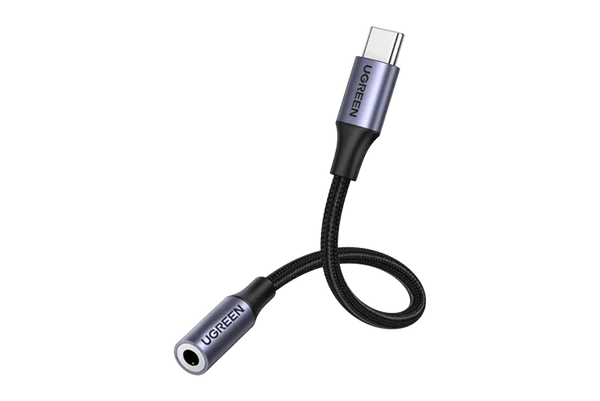 UGREEN AV142 USB C to 3.5mm Jack Female Cable 10cm -Gray
