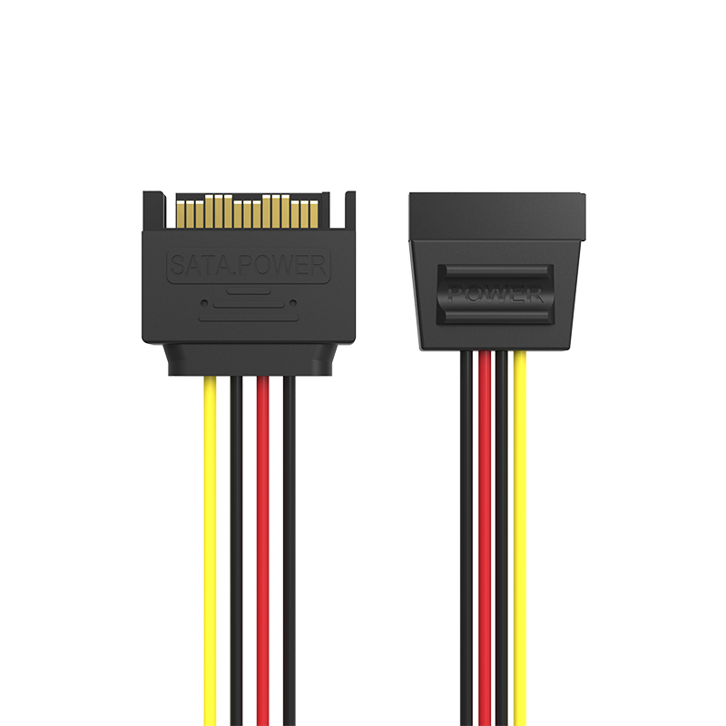 Vention SATA 15P Power Extension Cable 0.3M Black VEN KDABY