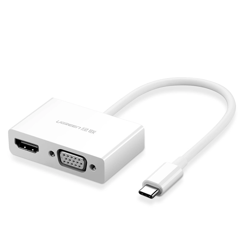 UGREEN MM123 USB Type C to HDMI + VGA Converter (White)