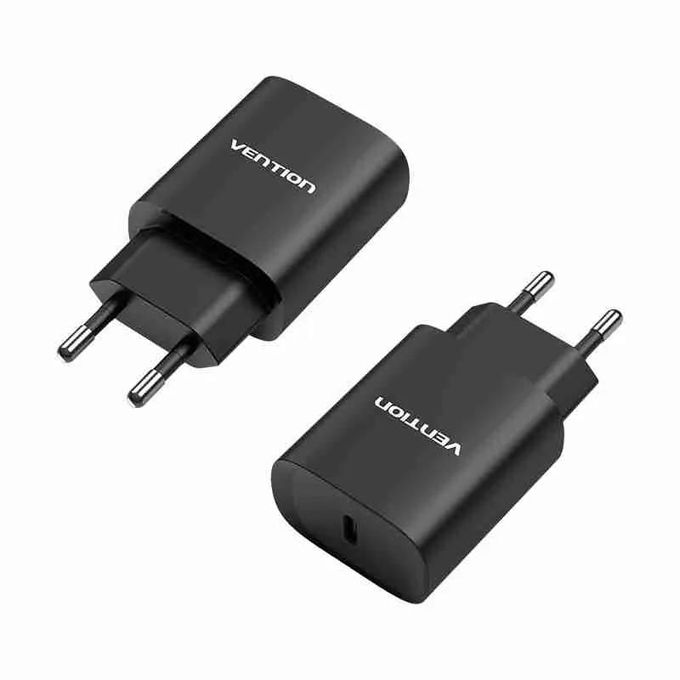 Vention 1-port USB Wall Charger(18W) UK-Plug Black VEN FABB0-UK