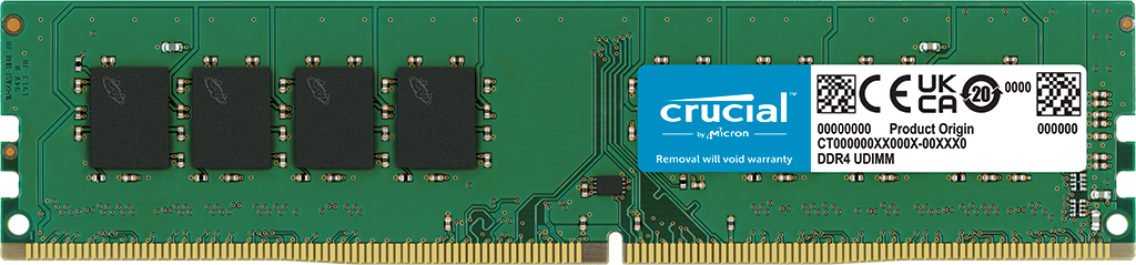 Crucial Desktop RAM | 32GB DDR 4 3200 UDIMM CT32G4DFD832A