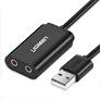 UGREEN CM129 USB A to 3*3.5mm Jack External Stereo Sound Adapter 15cm