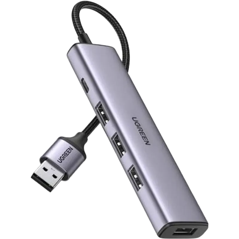 UGREEN 25851 USB 3.0 4-port USB Hub 5 Gbps Data Transfer - Grey