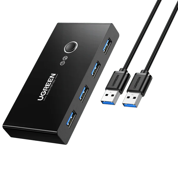 UGREEN US216 2 In 4 Out USB 3.0 Sharing Switch Box - black