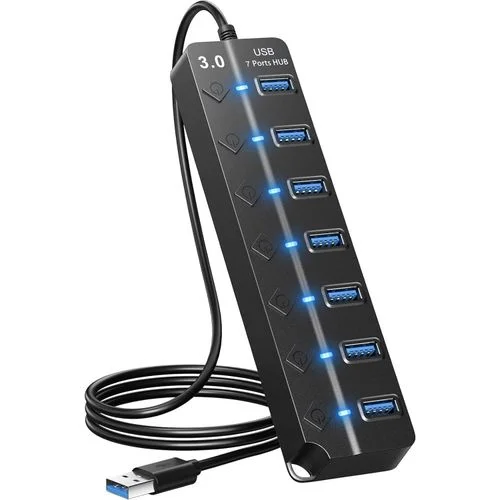UGREEN CR130 7-IN-1 Powered Switch USB 2.0 A Ports Adapter- 7 Port