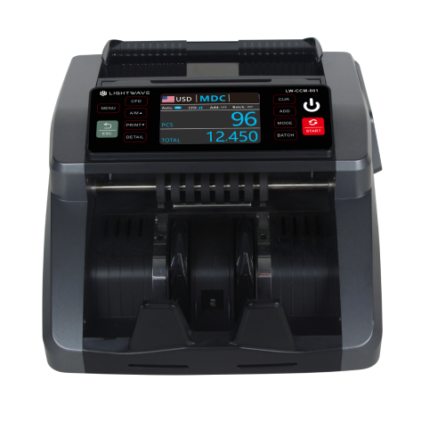 Light Wave LW-CCM-801 Touch screen 1 CIS cash counting machine,with