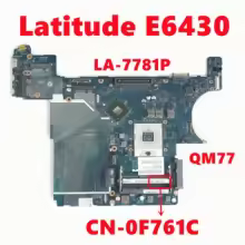 DELL Latitude E6430 Notebook Mainboard LA-7781P SLJ8A DDR3 0F761C