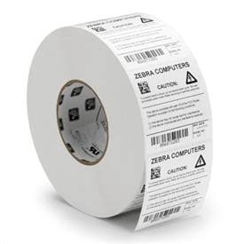 ZEBRA 76 x 25mm Gloss Polyethylene Label 5,180 labels