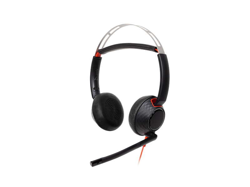 Poly Blackwire 5220 Stereo USB-C Headset +3.5mm Plug +USB-C/A Adapter