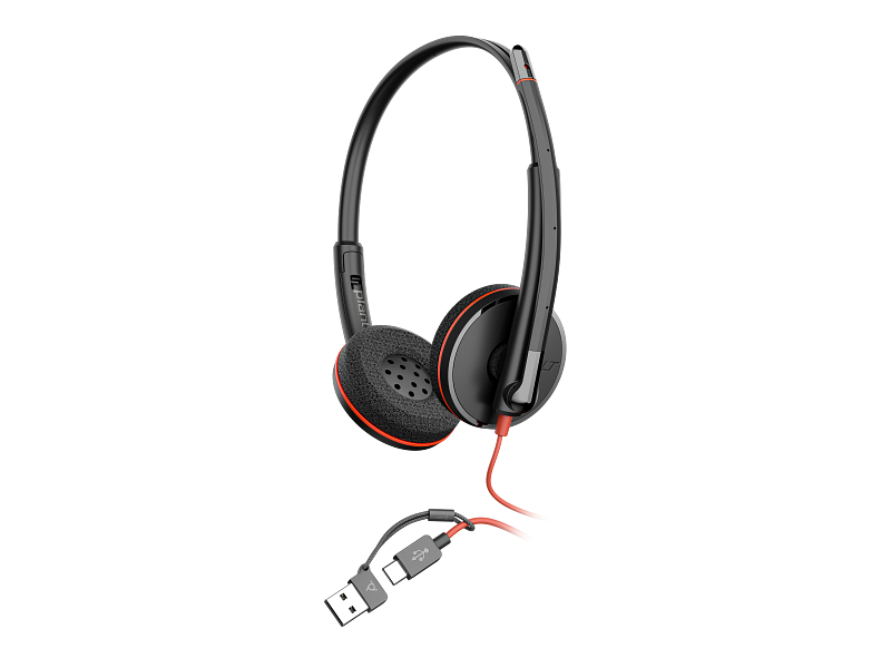 Poly Blackwire 3225 Wired Stereo USB-C Headset with Noise cancelling thumbnail 2