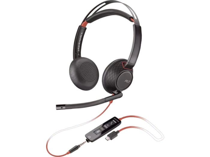 Poly Blackwire 5220 Wired Stereo USB-C Headset with Noise cancelling