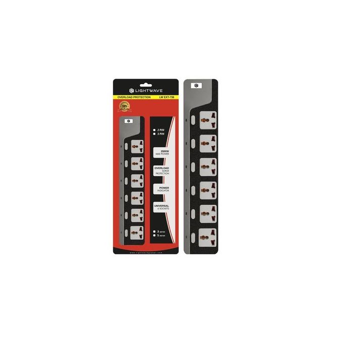 LW EXT 756-3P - EXTENSION SOCKET - 3P 6 WAY 3MTR LW EXT 756-3P