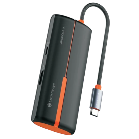 Light Wave USB-C MULTI-FUNCTIONAL 5-in-1 Docking Station- TYPE C