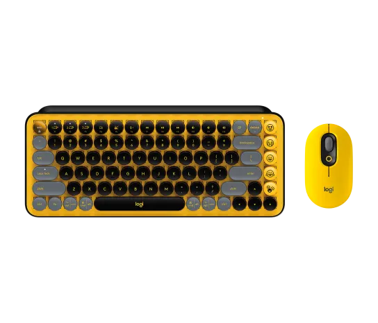 LOGITECH POP Keys Bluetooth Mechanical Keyboard Blast Yellow
