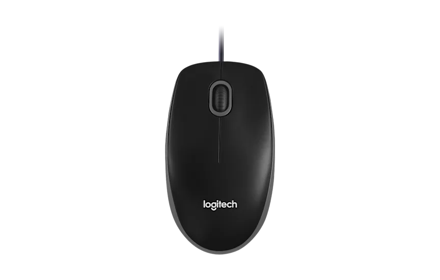 Logitech B100 wired mouse black - 910-003357 - 12389