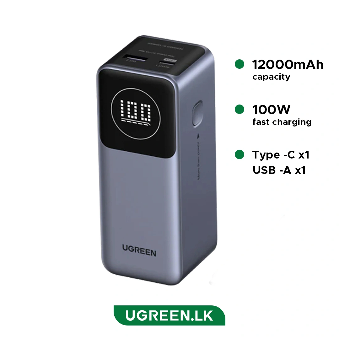 UGREEN 12000mAh 100W Fast Charging Power Bank - PB724