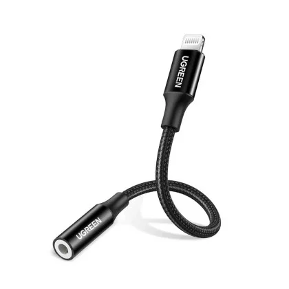 UGREEN US211 Lightning Male to 3.5mm Female Audio Adapter-Dark grey