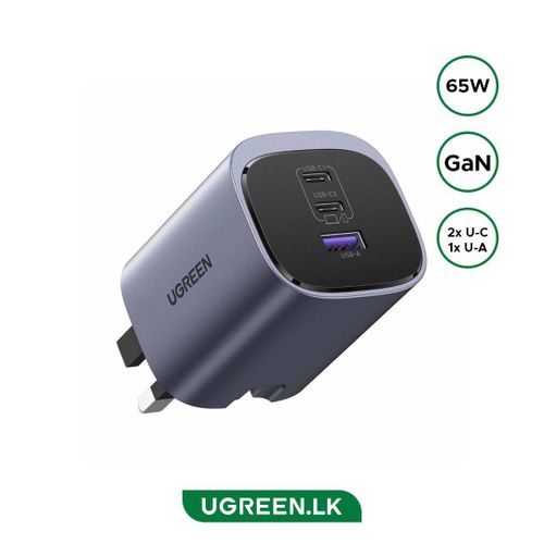 UGREEN X553 65W Nexode s with 2*USB C & 1* USB A GaN Fast Charger UK