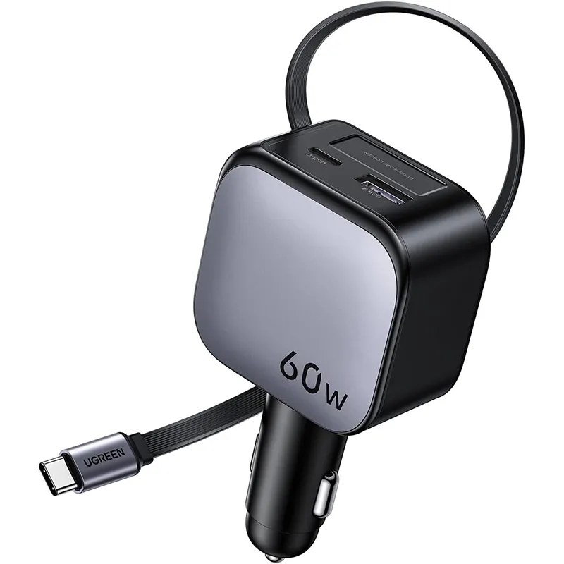 UGREEN CD213 60W CAR charger WITH 1 USB-C /1* USB A ports