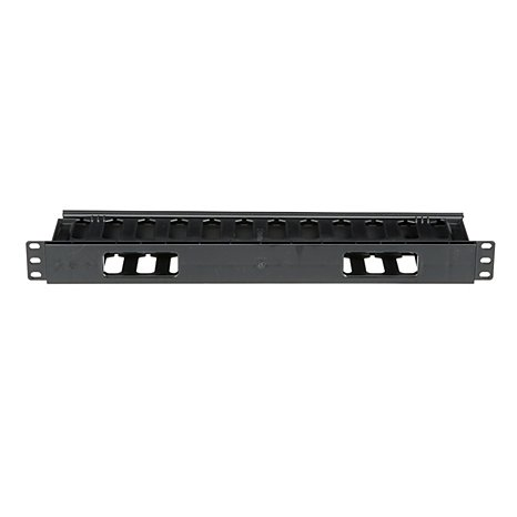 PatchLink® Horizontal Cable Manager. Front Only Cover, ABS, 1RU, Black