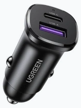 UGREEN EC305 30W CAR Charger WITH 1 USB-C /1* USB A ports