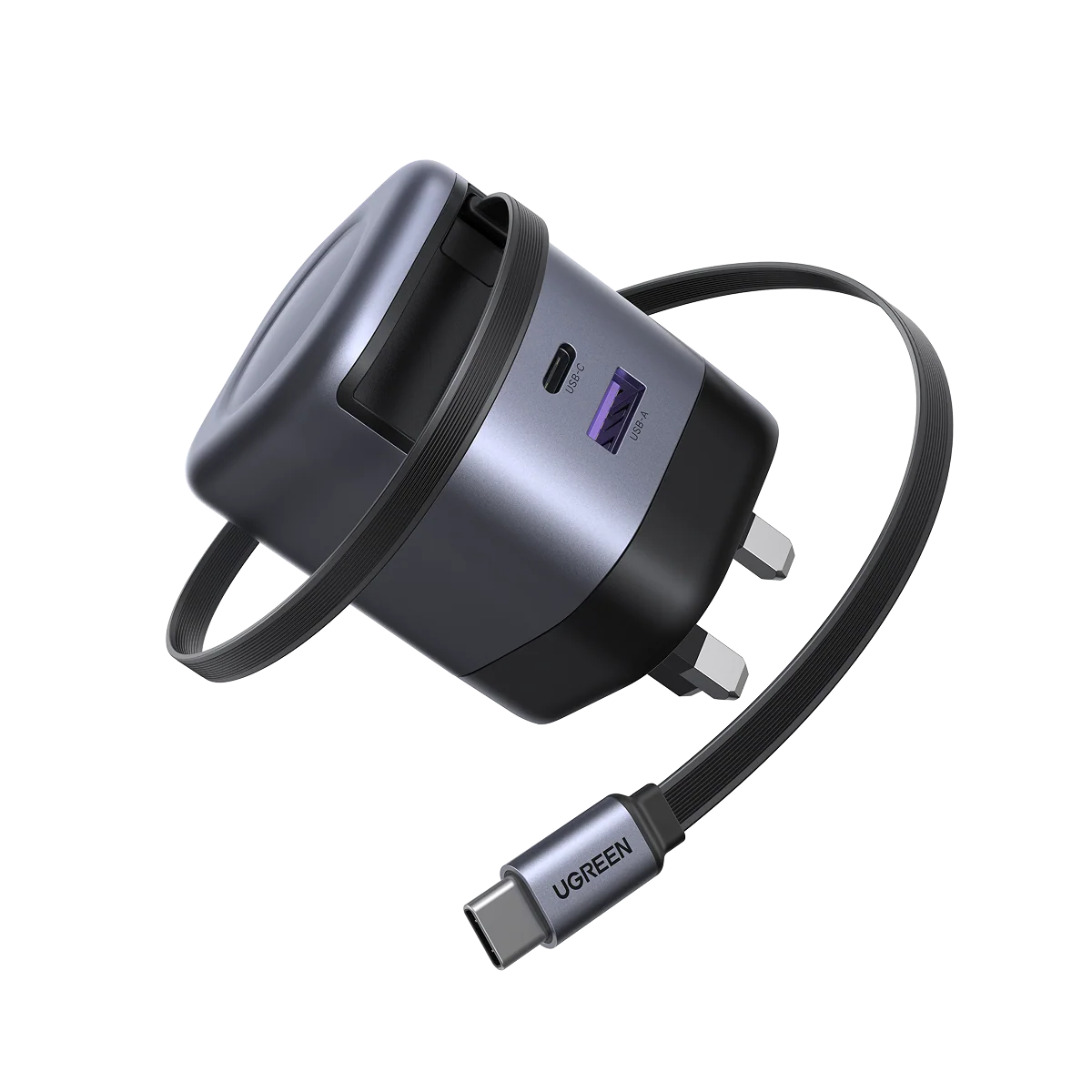 UGREEN X615 65W GaN Fast Charger UK with 1 × USB‑C with built‑in