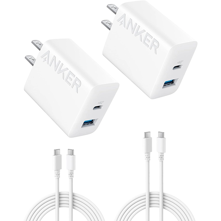  ANKER CHARGER (20W, 2 PORTS) WITH USB-C CABLE WHITE B2348K21