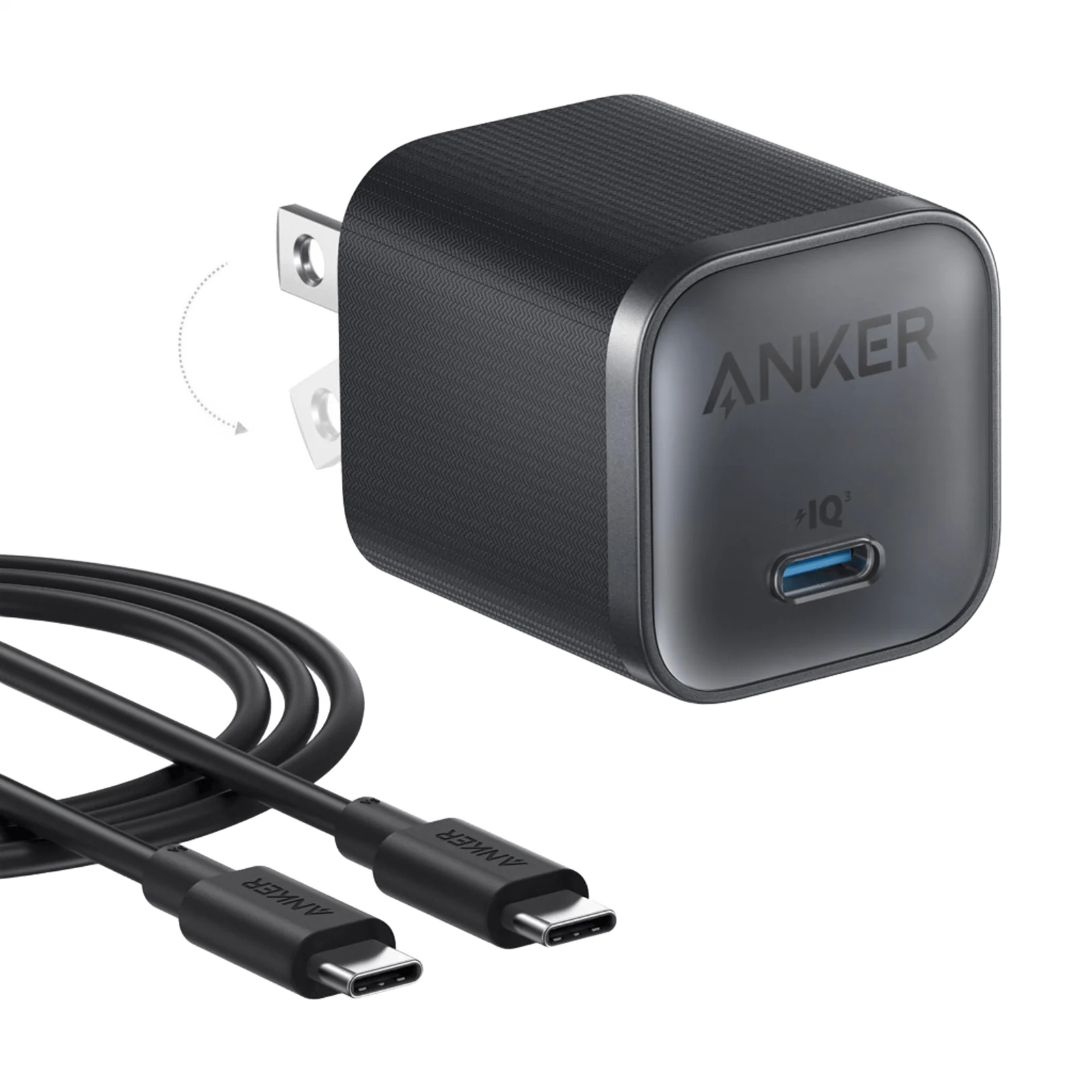 B2692K11 ANKER ANKER NANO CHARGER (45W) WITH USB-C CABLE BLACK