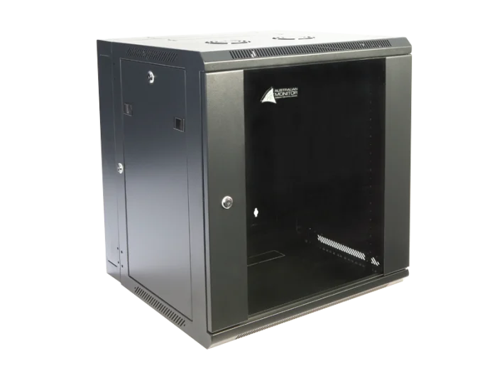 PanZone 12RU Wall Mount Cabinet rear rail kit, 18 RU, Black.