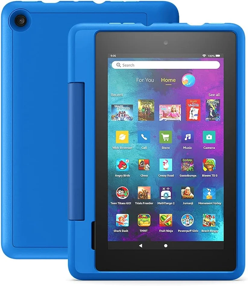 Amazon Fire 7 Kids Pro, 7" IPS (1024×600), 1.3GHz Quad-Core, 1GB RAM, 16GB Storage, 2MP Dual Cameras, 7-Hour Battery