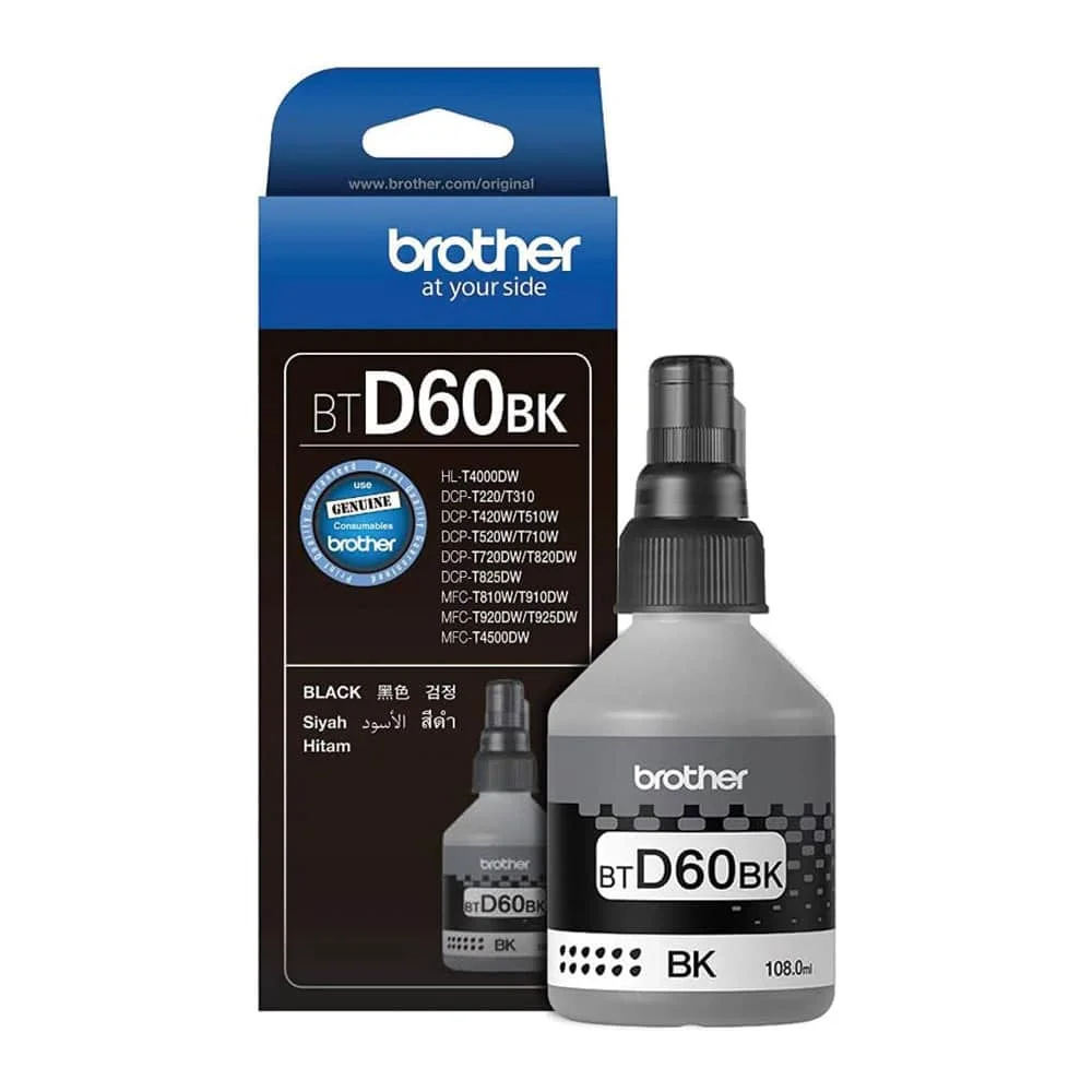 Brother BT-D60BK Black Ink Bottle 108.0ml
