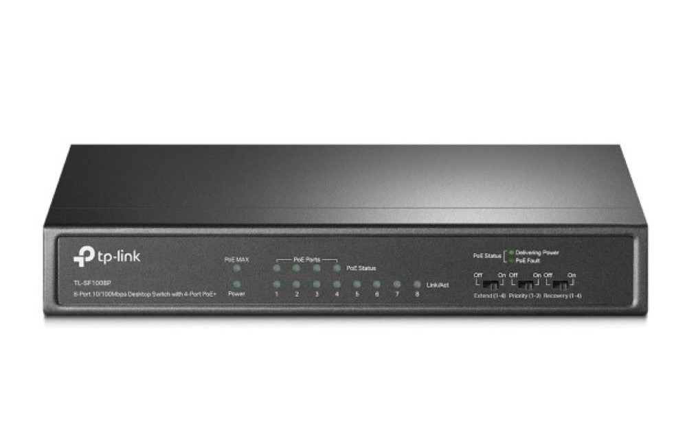 8 Port 10/100Base-T PoE Smart switch, Time based PoE support