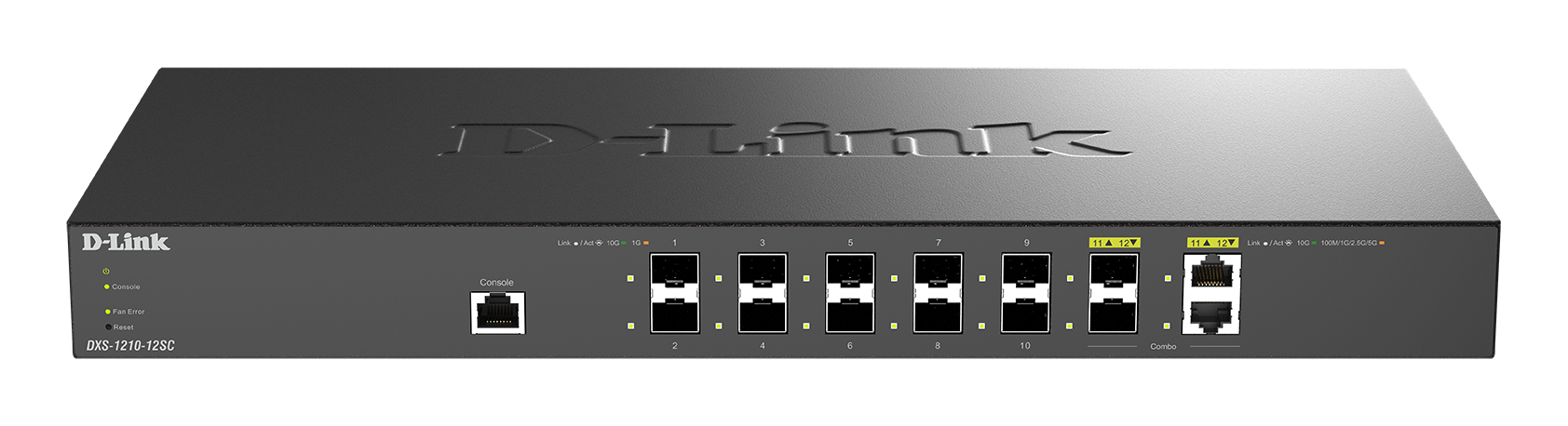 D-Link 10G Smart Switch with 10-port + and 2-port 10GBASE-T/SFP+ combo port - DXS-1210-12SC/E