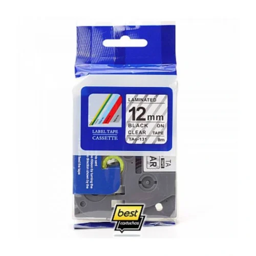 Brother Label Tape 12Mm Black On Clear - 31BTP0006